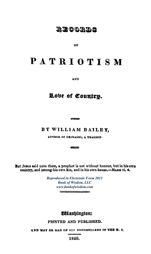 (image for) Records of Patriotism and Love of Country